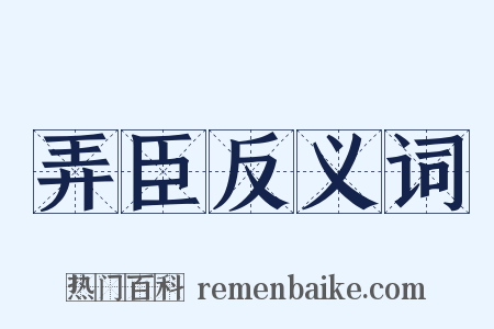 弄臣反义词是什么意思的图片